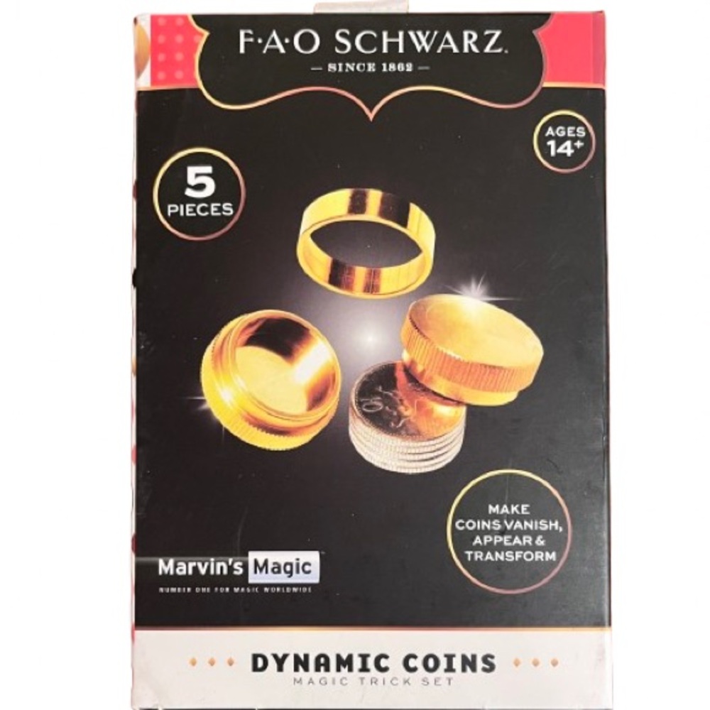 🆕- FAO Schwarz Dynamic Coins Magic Trick Set